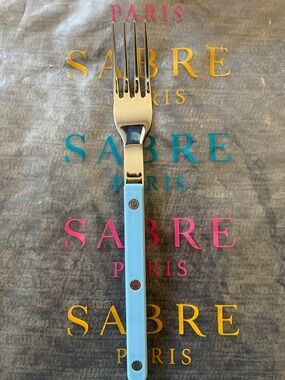 Serena & Lily Blue Handle Stainless Dinner / Place Fork